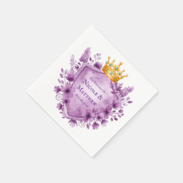 Guardanapo De Papel Regal Purple Floral Crest Casamento