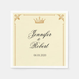 Guardanapo De Papel Regência da Coroa na Dourada e na Costa do Marfim