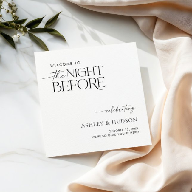 Guardanapo De Papel Rehearsal Dinner Napkin The Night Before Napkins (Criador carregado)