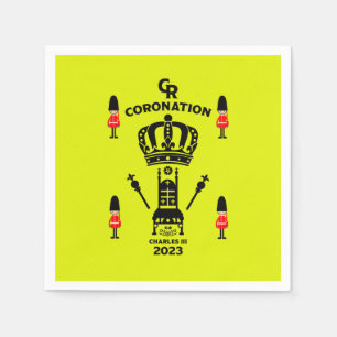 Guardanapo De Papel Rei Charles III Coronação Comemorativa Souvenir