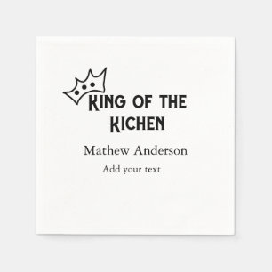 Guardanapo De Papel Rei da cozinha adiciona nome cozinhar de padaria c