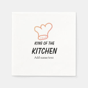 Guardanapo De Papel Rei do chef de cozinha adicionar nome coroa ha