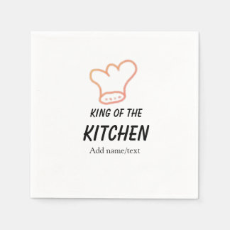 Guardanapo De Papel Rei do chef de cozinha adicionar nome coroa ha
