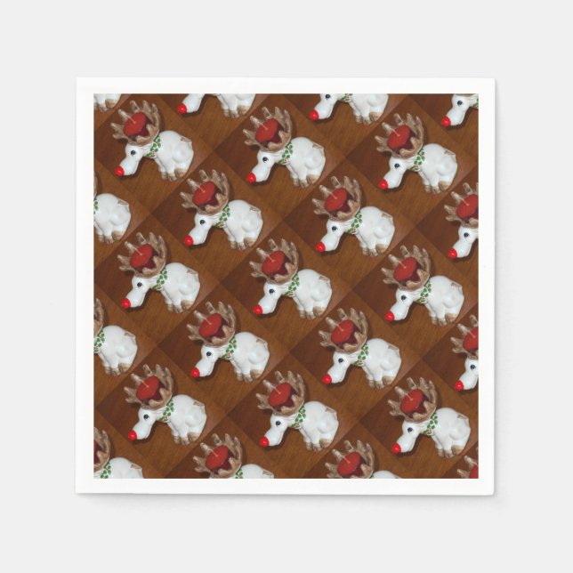 Guardanapo De Papel Reindeer-Candle (Frente)