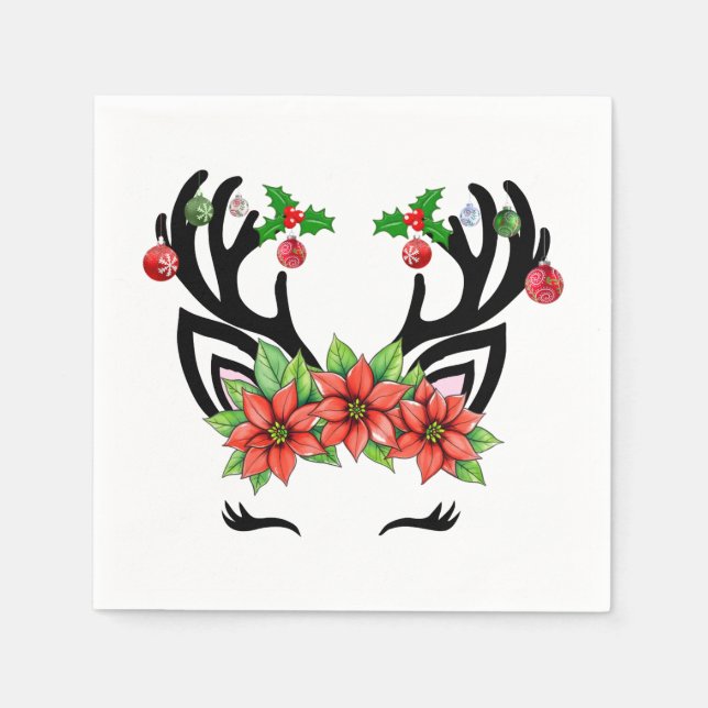 Guardanapo De Papel Reindeer de Natal (Frente)