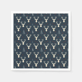 Guardanapo De Papel Reindeer de Natal, Árvore de Natal, Floco de Neve