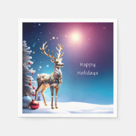 Guardanapo De Papel Reindeer Jewels Natal Napkin