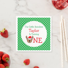 Guardanapo De Papel Reindeer primeiro aniversario