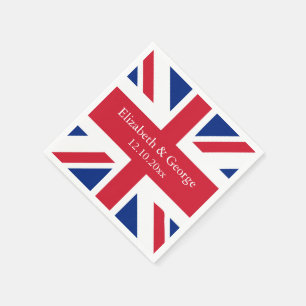 Guardanapo De Papel Reino Unido União Jack Flag British Weding