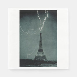 Guardanapo De Papel Relâmpago em choque com a Torre Eiffel