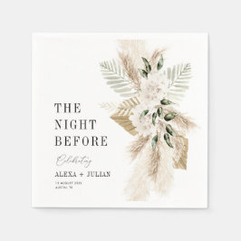 Guardanapo De Papel relva-pampas e verde noite anterior