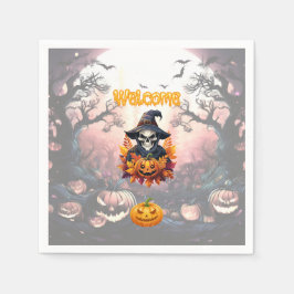 Guardanapo De Papel Remendo de Abóbora de Halloween