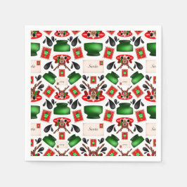 Guardanapo De Papel Rena de Natal Cestiva Vermelha Kasky