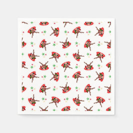 Guardanapo De Papel Rena de Natal Cestiva Vermelha Kasky