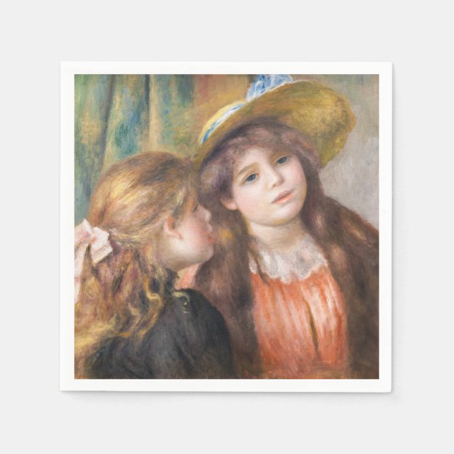 Guardanapo De Papel Renoir - Retrato de Duas Meninas (Frente)