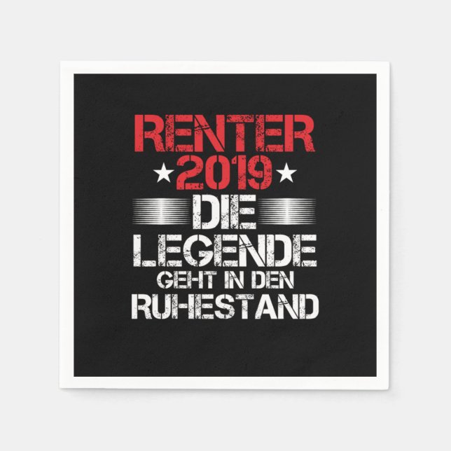 Guardanapo De Papel Rentner 2019 Die Legende Geht In Den Ruhestand Ren (Frente)