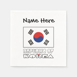 Guardanapo De Papel Rep. da Coreia do Sul Bandeira Sul-Coreana Persona