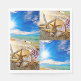 Guardanapo De Papel Resguardas de papel da Seashell