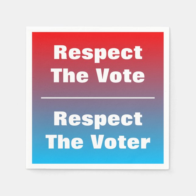 Guardanapo De Papel Respeite a votação e o eleitor (Frente)