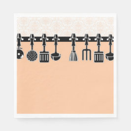 Guardanapo De Papel Restaurantes Napkins com utensílios de cozinha