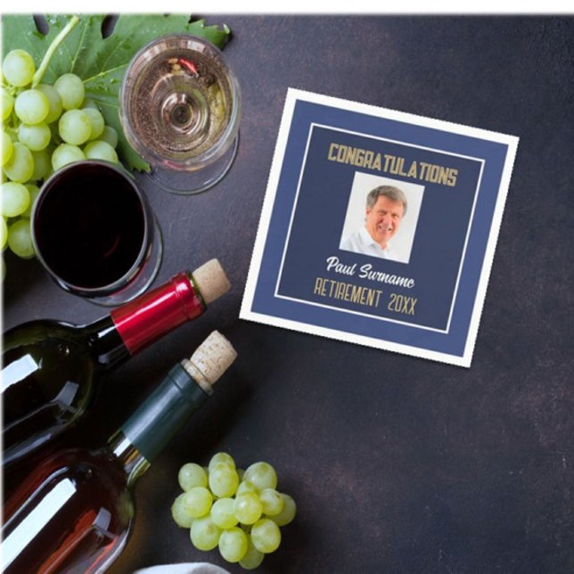 Guardanapo De Papel Retiree Parabéns! Retirada de Foto Napkin (Criador carregado)