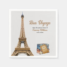 Retirement Travel Theme Bon Voyage Eifel Tower