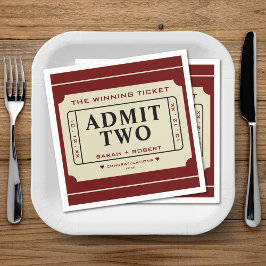 Guardanapo De Papel Retrair O Jogo De Bilhete Vencedor Admite Dois Cas