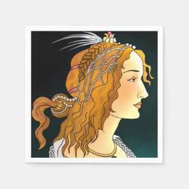 Guardanapo De Papel Retrato de uma Mulher Napkins