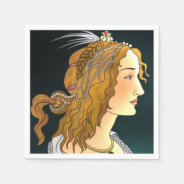 Guardanapo De Papel Retrato de uma Mulher Napkins (Frente)