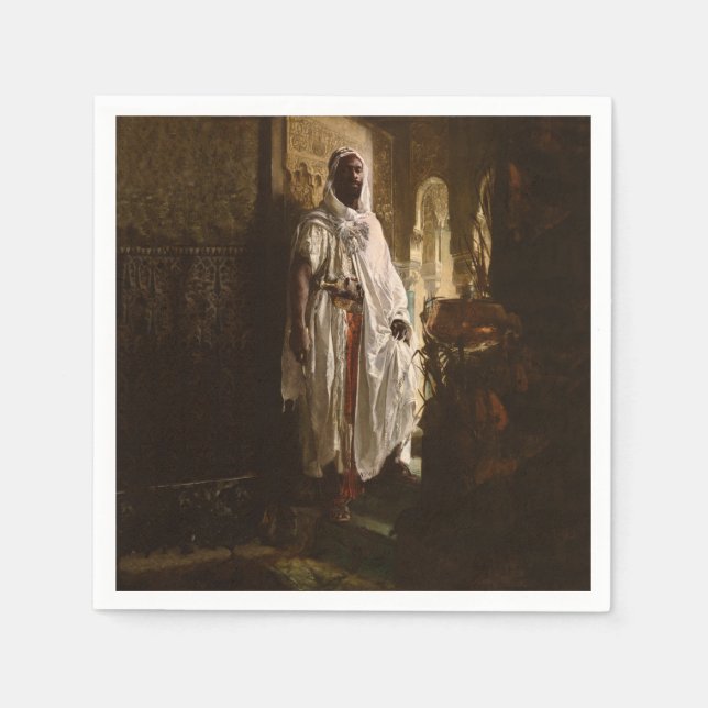 Guardanapo De Papel Retrato Principal de Pintura Africana (Frente)