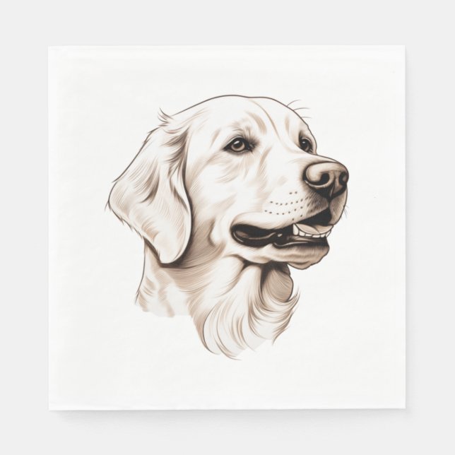 Guardanapo De Papel Retriever de ouro 2 (Frente)