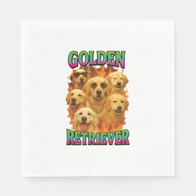 Guardanapo De Papel Retriever Dourado (Frente)
