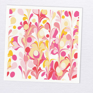 Guardanapo De Papel Retro-Abstrato Rosa Moderno