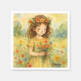 Guardanapo De Papel Retro aquarela personalizada, Trendy art