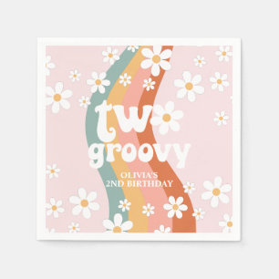 Guardanapo De Papel Retro Arco-Íris 2 Groovy Daisy