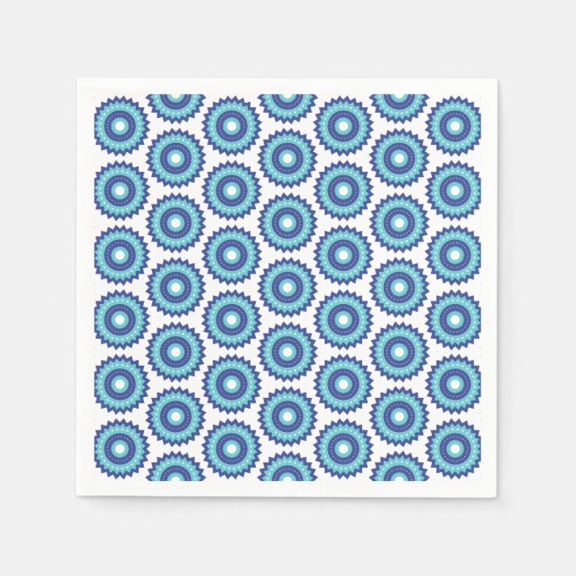 Guardanapo De Papel Retro Azul (Frente)