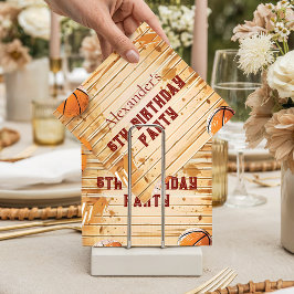 Guardanapo De Papel Retro Basketball Court Birthday