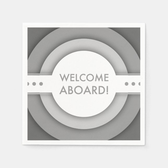 Guardanapo De Papel retro-bem-vindo a bordo (Frente)