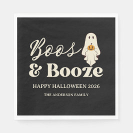 Guardanapo De Papel Retro Boos e Booze Spooky Halloween