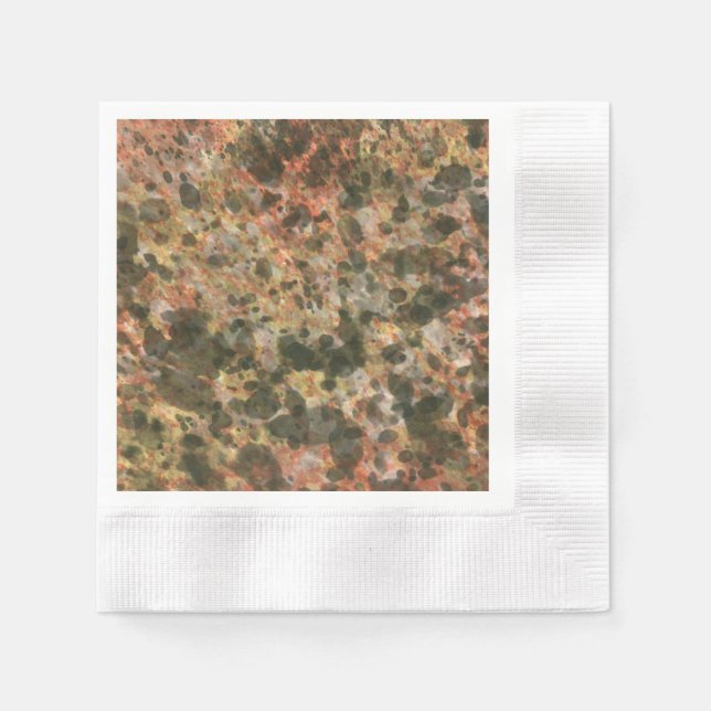 Guardanapo De Papel Retro Brown Marble Napkins (Frente)