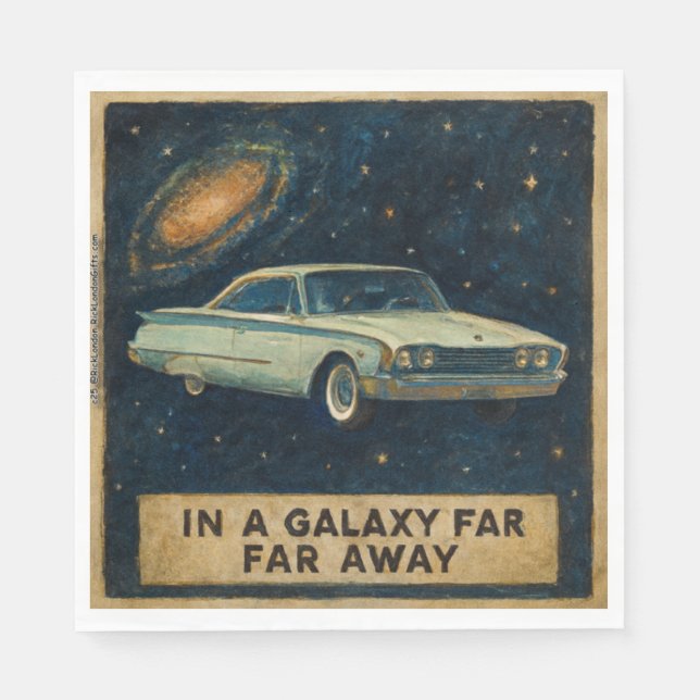 Guardanapo De Papel Retro Cruiser in Deep Space  (Frente)