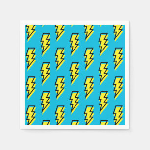 Guardanapo De Papel Retrô de Neon Amarelo-Amarelo Azul Diversão de Pad