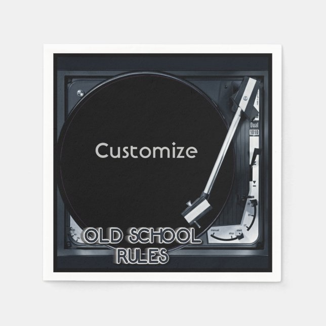 Guardanapo De Papel Retrô de Regras da Escola Antiga (Frente)