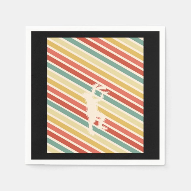 Guardanapo De Papel Retro Frisbee Disc (Frente)