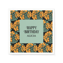 Retro Funky Groovy Daisy Flower Birthday