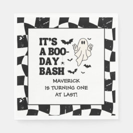 Guardanapo De Papel Retro Ghost One Halloween Boy 1st Birthday