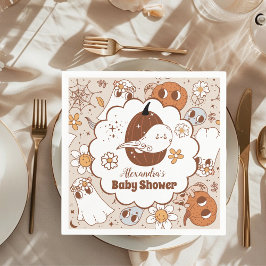 Guardanapo De Papel Retro Grooven Halloween Pequeno Chá de fraldas Boo