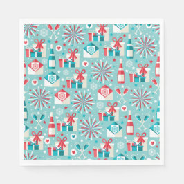 Guardanapo De Papel Retro Holiday Lunchey Paper Napkins