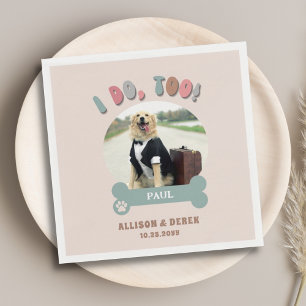 Guardanapo De Papel Retro I Do Too Dog Foto Nome Personalizado Casamen