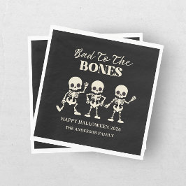 Guardanapo De Papel Retro Mau até os Ossos Assustador Halloween
